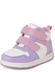 Toddler Girls Shimmer Colorblock High Top Sneakers