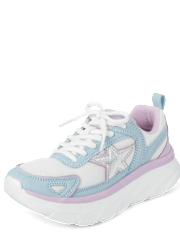 Girls Colorblock Star Running Sneakers