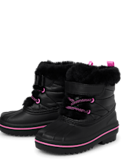 Toddler Girls Lace Up All Weather Boots