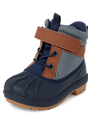 Toddler Boys Colorblock Lace Up Boots
