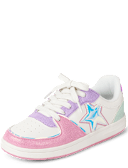 Girls Star Colorblock Low Top Sneakers