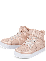 Toddler Girls Glitter High Top Sneakers