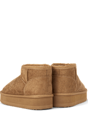 Girls Low Platform Teddy Boots