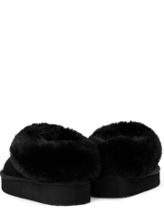 Girls Platform Teddy Slip Ons