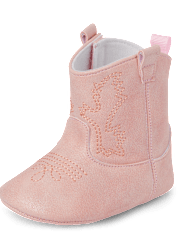 Baby Girls Shimmer Stitched Cowgirl Boots PINK The Children s Place