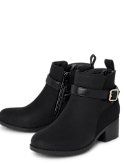 Girls Buckle Booties