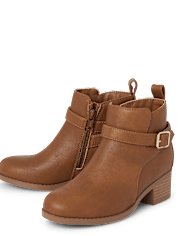 Girls Buckle Booties