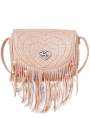 Girls Glitter Fringe Crossbody Bag