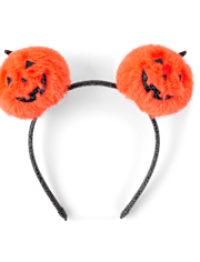 Girls Glitter Pumpkin Headband