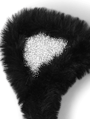 Bandeau en fausse fourrure pour fille avec motif chat