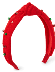 Girls Jingle Bell Top Knot Headband