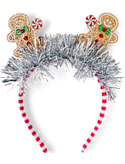 Girls Gingerbread Tinsel Headband