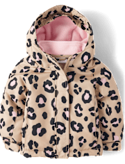 Toddler Girls Leopard 3 in 1 Jacket