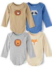 Enterizo Animal Bebé Unisex Pack de 4