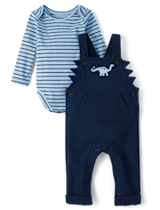 Conjunto de ropa de juego de 2 piezas Dino para bebés niños