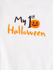 Conjunto de ropa de juego unisex para bebé First Halloween de 2 piezas