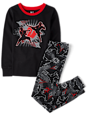 Pijama de algodón ajustado Ninja para niños