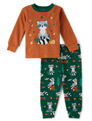 Baby And Toddler Boys Raccoon Snug Fit Cotton Pajamas