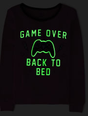 Girls Glow Video Game Snug Fit Cotton Pajamas