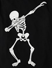 Camisetas estampadas Glow Skeleton Dab para niños