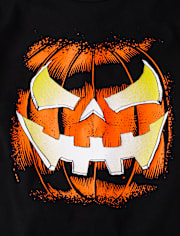 Boys Glow Pumpkin Graphic Tee