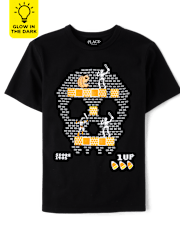 Boys Glow Halloween Video Game Graphic Tee