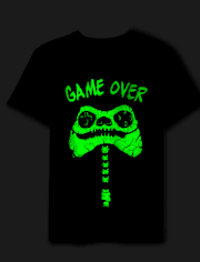 Camisetas estampadas Boys Glow Skeleton Video Game