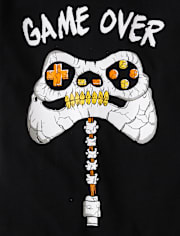 Camisetas estampadas Boys Glow Skeleton Video Game
