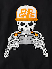 Camisetas estampadas Boys Glow Skeleton Gamer