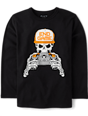 Camisetas estampadas Boys Glow Skeleton Gamer
