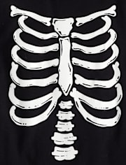 Unisex Kids Matching Family Glow Skeleton Graphic Tee