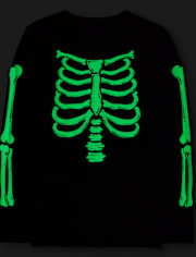 Unisex Adult Matching Family Glow Skeleton Graphic Tee