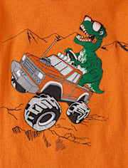 Baby And Toddler Boys Dino Monster Truck Graphic Tee