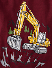 Baby And Toddler Boys Construction Vehicle Truck Graphic Tee