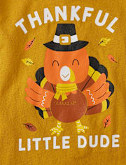 Baby And Toddler Boys Thankful Dude Graphic Tee