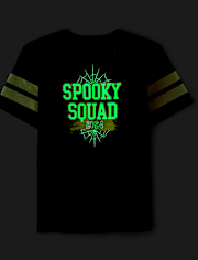 Camisetas estampadas unisex para niños a juego Family Glow Spooky Squad 2024