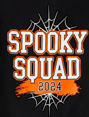 Camisetas estampadas unisex para niños a juego Family Glow Spooky Squad 2024