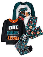 Boys Gamer Dino Pajamas 2-Pack