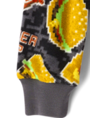 Boys Food Microfleece One Piece Pajamas