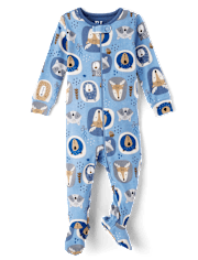 Baby And Toddler Boys Animal Snug Fit Cotton Footed One Piece Pajamas