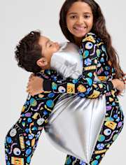 Kids Glow Halloween Candy Snug Fit Cotton Pajamas