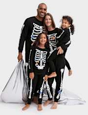 Kids Matching Family Glow Skeleton Snug Fit Cotton Pajamas