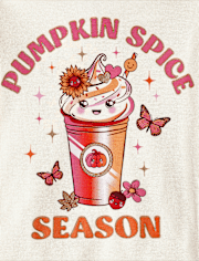 Girls Pumpkin Spice Season Snug Fit Cotton Pajamas