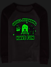 Girls Glow Ghouls Wanna Have Fun Snug Fit Cotton Pajamas