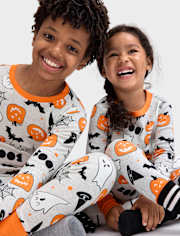 Baby And Toddler Matching Family Glow Halloween Snug Fit Cotton Pajamas