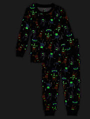 Baby And Toddler Glow Monster Snug Fit Cotton Pajamas