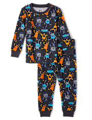 Baby And Toddler Glow Monster Snug Fit Cotton Pajamas