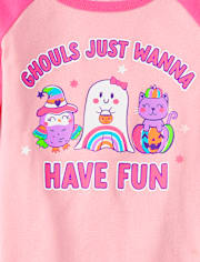 Baby And Toddler Girls Glow Ghouls Wanna Have Fun Snug Fit Cotton Pajamas
