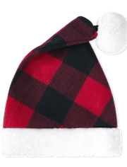 Bonnet de Père Noël à carreaux assorti pour bébé et tout-petit
