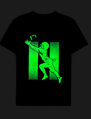 Camisetas estampadas de jugador de fútbol Glow para niños